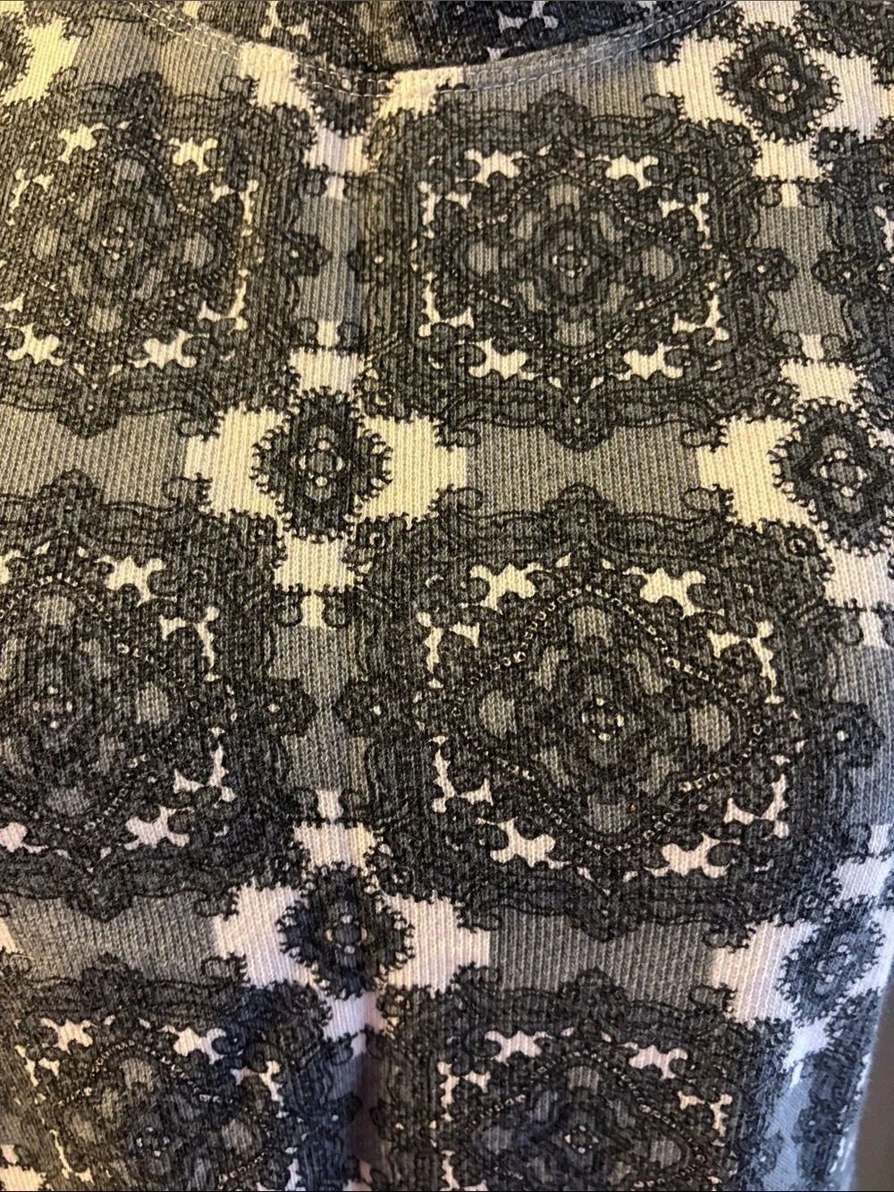 J Crew Mosaic Tile Print Sweatshirt Top Fall Cozy Retro Short Sleeve Knit